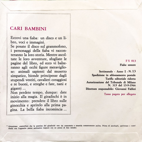 Unknown Artist - La Piccola Guardiana D'Oche | Fratelli Fabbri Editori (FS 013) - 2