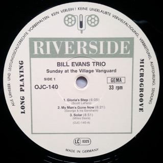 The Bill Evans Trio Featuring Scott LaFaro - Sunday At The Village Vanguard | Riverside Records (RLP 9376) - 3