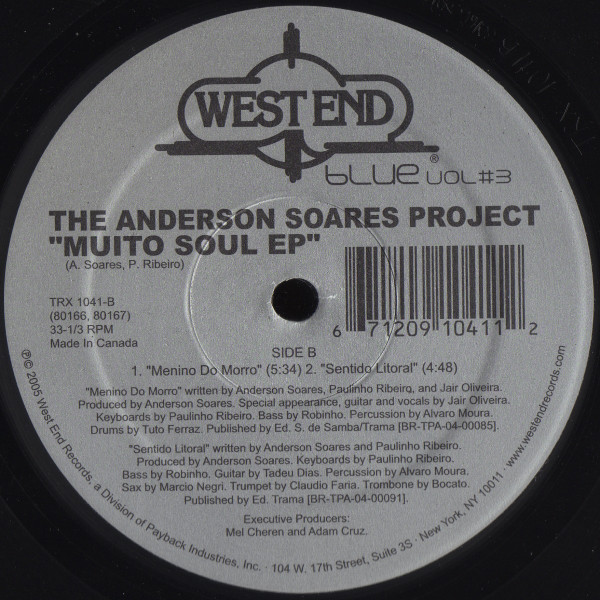 The Anderson Soares Project - Muito Soul EP | West End Blue (TRX 1041) - 2