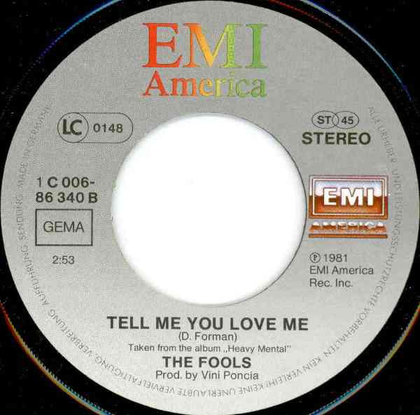 The Fools - Running Scared | EMI America (1C 006-86 340) - 4