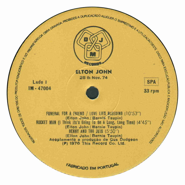 Elton John Band Featuring John Lennon And Muscle Shoals Horns - Elton John Band Featuring John Lennon And The Muscle Shoals Horns | Imavox (IM 47004) - 3