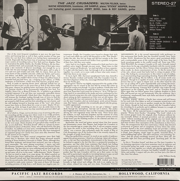 The Crusaders - Freedom Sound | Pacific Jazz (STEREO-27) - 2