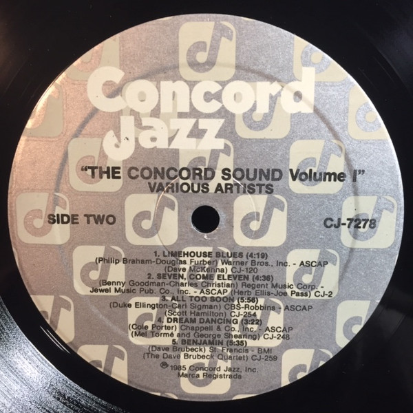 Various - The Concord Sound Volume One [Vinyl] | Concord Jazz (CJ-7278) - 4