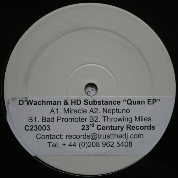 D'Wachman & HD Substance - Quan EP | 23rd Century Records (C23003)