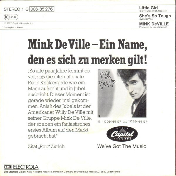 Mink DeVille - Little Girl | Capitol Records (1C 006-85 276) - 2