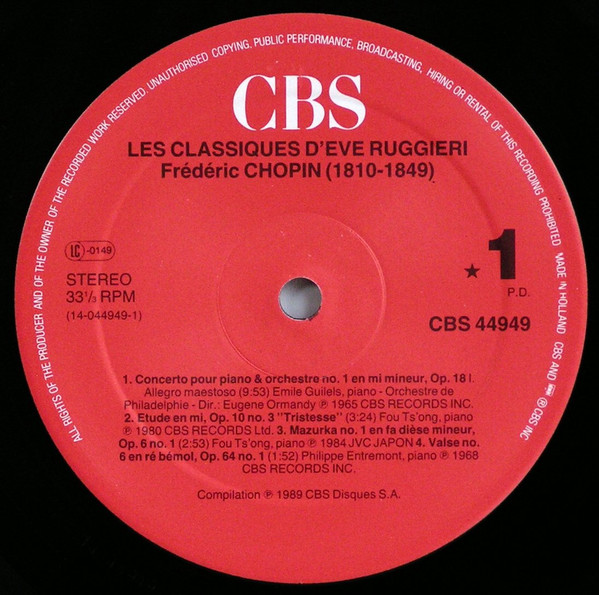 Various - A La Rencontre De Chopin | CBS (CBS 44949) - 3