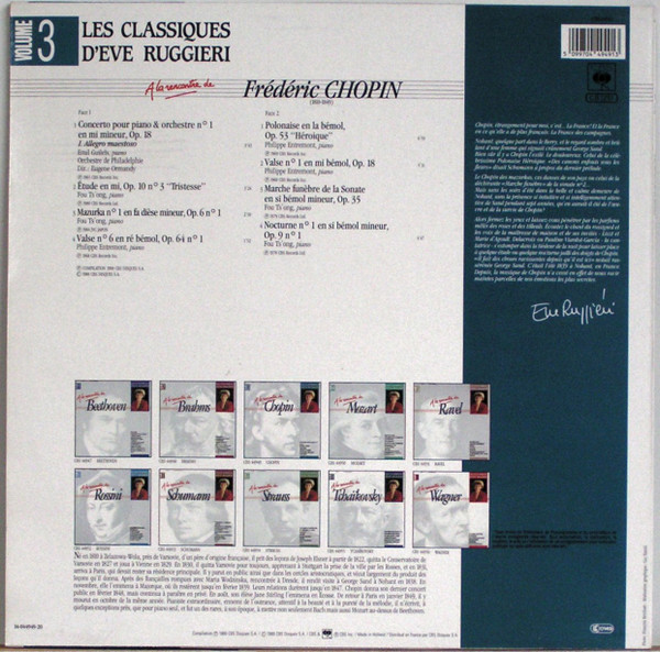 Various - A La Rencontre De Chopin | CBS (CBS 44949) - 2