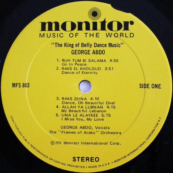 George Abdo And His "Flames Of Araby" Orchestra - The Magic Of Belly Dancing | Monitor Records (MFS 803) - 3 George Abdo And His "Flames Of Araby" Orchestra - The Magic Of Belly Dancing | Monitor Records (MFS 803) - 3