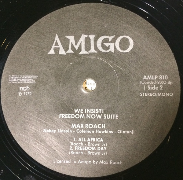 Max Roach - We Insist! Max Roach's Freedom Now Suite | Amigo (AMLP 810) - 4
