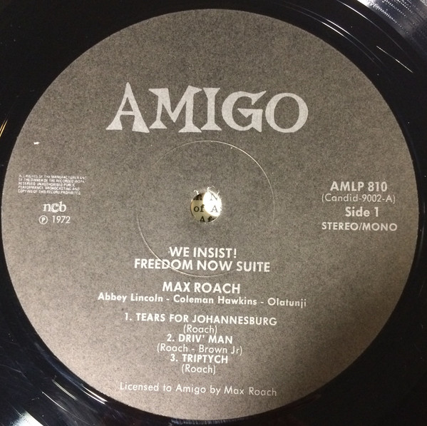 Max Roach - We Insist! Max Roach's Freedom Now Suite | Amigo (AMLP 810) - 3