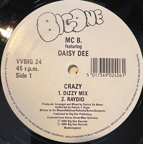 MC B Featuring Daisy Dee - Crazy | Big One Records (VV BIG 24) - 3 MC B Featuring Daisy Dee - Crazy | Big One Records (VV BIG 24) - 3