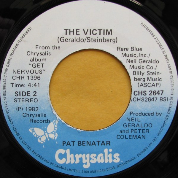 Pat Benatar - Shadows Of The Night | Chrysalis (CHS 2647) - 4