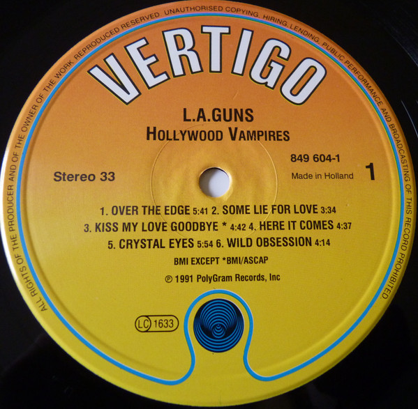 L.A. Guns - Hollywood Vampires | Vertigo (849 604-1) - 4