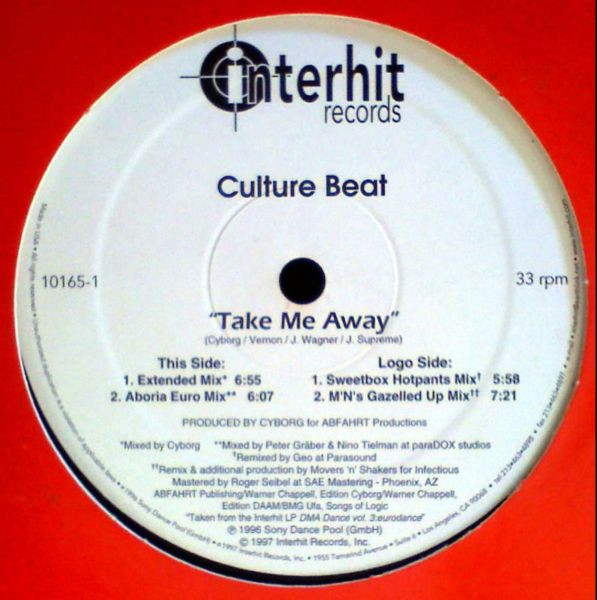 Culture Beat - Take Me Away | Interhit Records (10165-1) - main Culture Beat - Take Me Away | Interhit Records (10165-1) - main