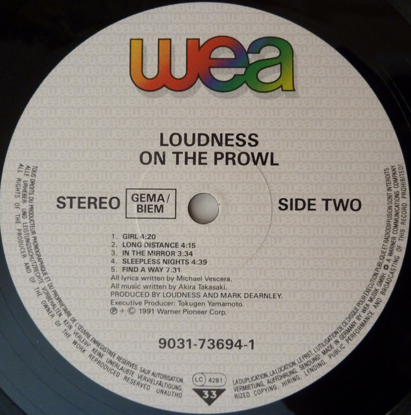Loudness - On The Prowl | WEA (9031-73694-1) - 4