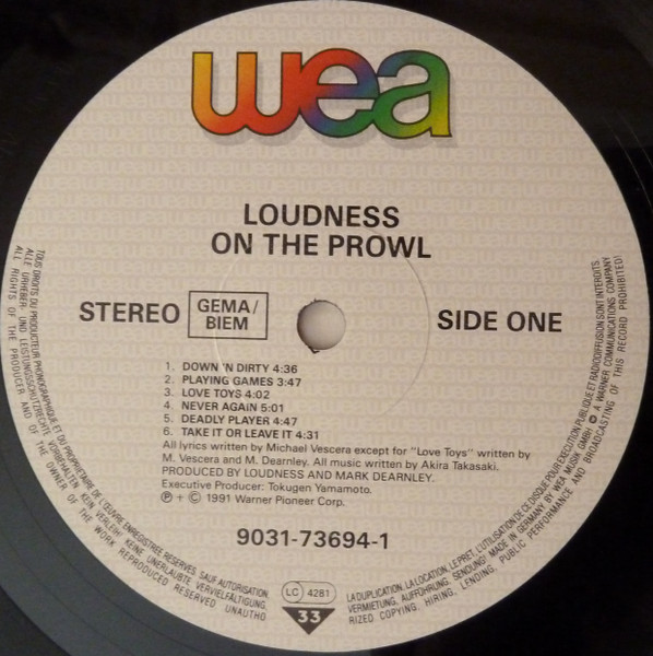 Loudness - On The Prowl | WEA (9031-73694-1) - 3