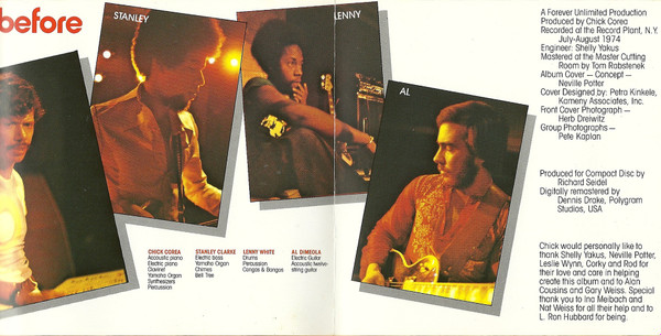 Return To Forever Featuring Chick Corea - Where Have I Known You Before | Polydor (825 206-2) - 4