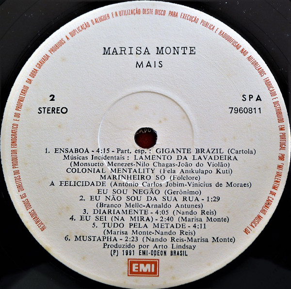 Marisa Monte - Mais | EMI (796081 1) - 2