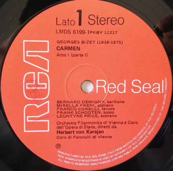 Georges Bizet , Leontyne Price , Franco Corelli , Robert Merrill , Mirella Freni , Herbert Von Karajan , Wiener Philharmoniker , Wiener Staatsopernchor , Die Wiener Sängerknaben - Carmen | RCA Red Seal (LMDS-6199 (3)) - 2