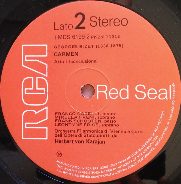 Georges Bizet , Leontyne Price , Franco Corelli , Robert Merrill , Mirella Freni , Herbert Von Karajan , Wiener Philharmoniker , Wiener Staatsopernchor , Die Wiener Sängerknaben - Carmen | RCA Red Seal (LMDS-6199 (3)) - 4