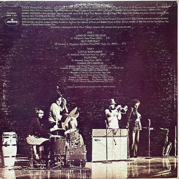 Chuck Mangione Quartet - The Chuck Mangione Quartet [Vinyl] | Mercury (SRM 1-631) - 2