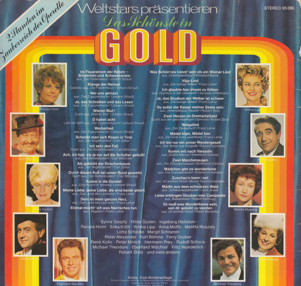 Various - Weltstars Präsentieren Das Schönste In Gold | Ariola (65 066) - 2 Various - Weltstars Präsentieren Das Schönste In Gold | Ariola (65 066) - 2