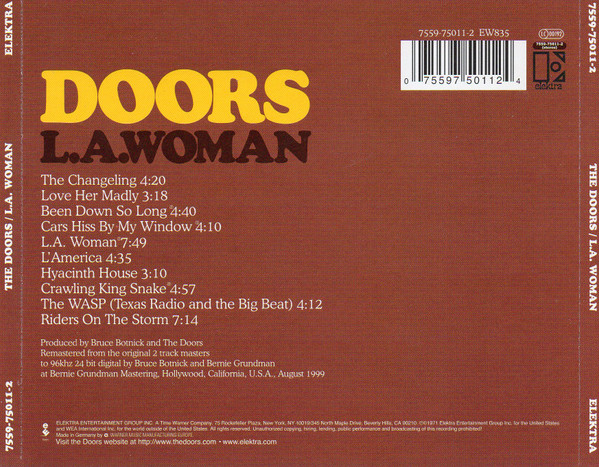 The Doors - L.A. Woman | Elektra (7559-75011-2) - 2