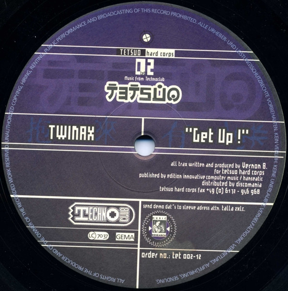Twinax - Get Up ! | Tetsuo (tet 002-12) - 3