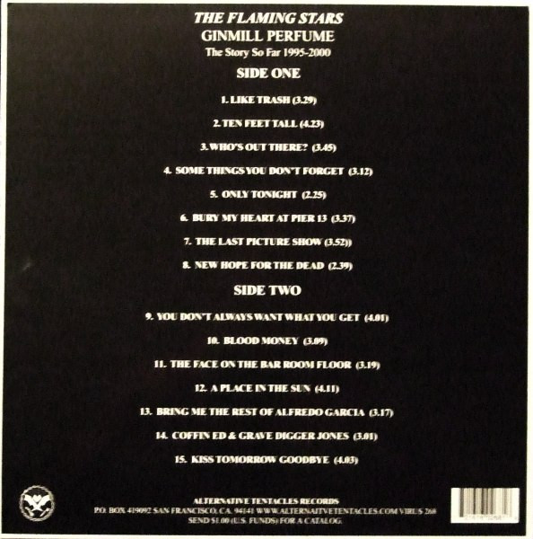 The Flaming Stars - Ginmill Perfume - The Story So Far 1995 - 2000 | Alternative Tentacles (VIRUS 268) - 2