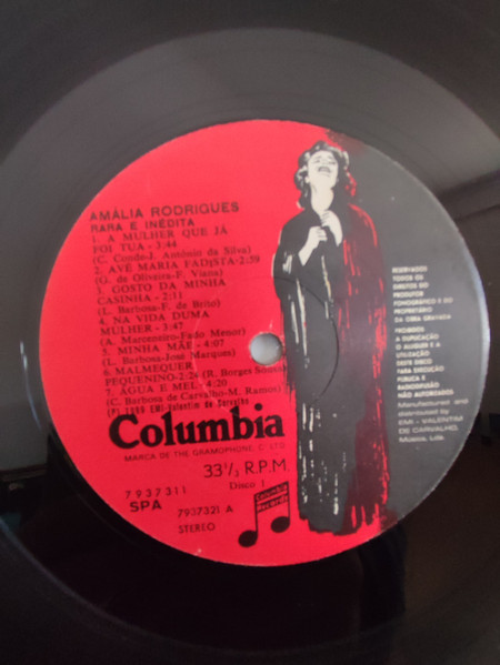 Amália Rodrigues - Rara E Inédita | Columbia (7937311) - 4