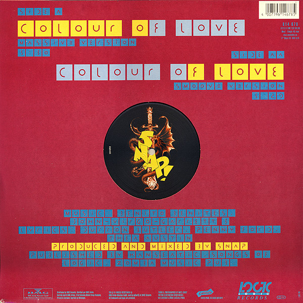 Snap! - Colour Of Love | Logic Records (614 678) - 2 Snap! - Colour Of Love | Logic Records (614 678) - 2
