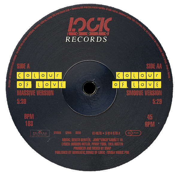 Snap! - Colour Of Love | Logic Records (614 678) - 3 Snap! - Colour Of Love | Logic Records (614 678) - 3