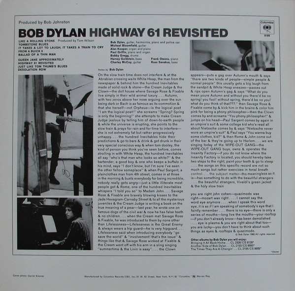 Bob Dylan - Highway 61 Revisited | Columbia (9189) - 2 Bob Dylan - Highway 61 Revisited | Columbia (9189) - 2
