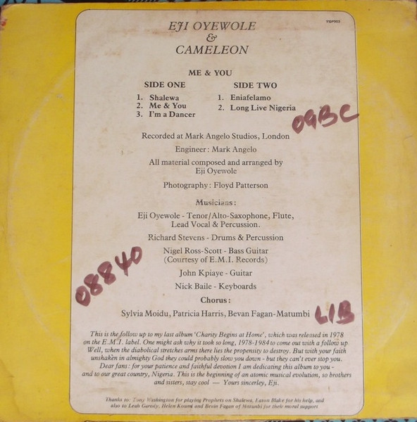 Eji Oyewole - Me & You | Top Records (TOP 003) - 2 Eji Oyewole - Me & You | Top Records (TOP 003) - 2