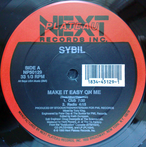 Sybil - Make It Easy On Me | Next Plateau Records Inc. (NP50129)