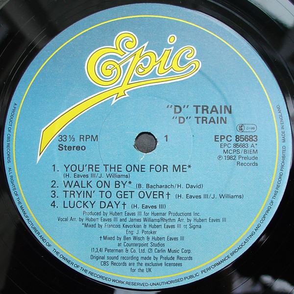 D-Train - You're The One For Me | Epic (EPC 85683) - 3