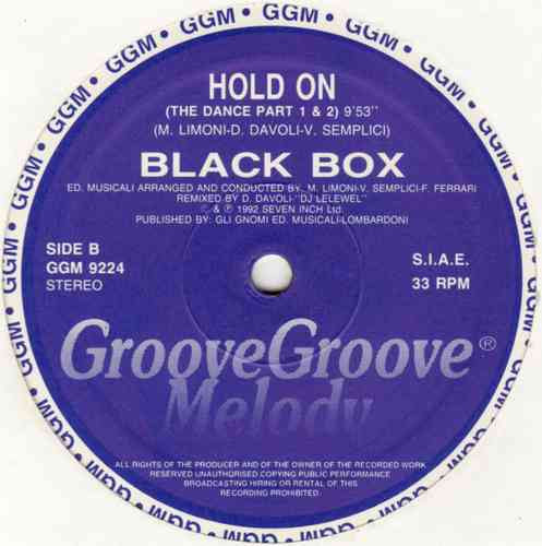 Black Box - Hold On | Groove Groove Melody (GGM 9224)
