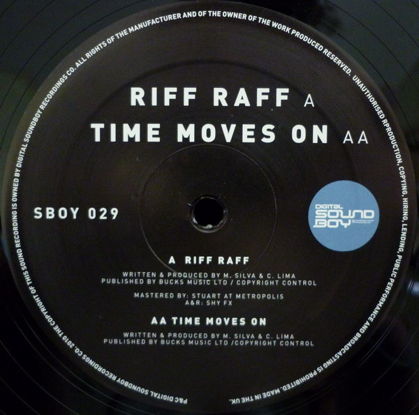 DJ Marky & S.P.Y. - Riff Raff / Time Moves On | Digital Soundboy Recording Co. (SBOY 029) - 2