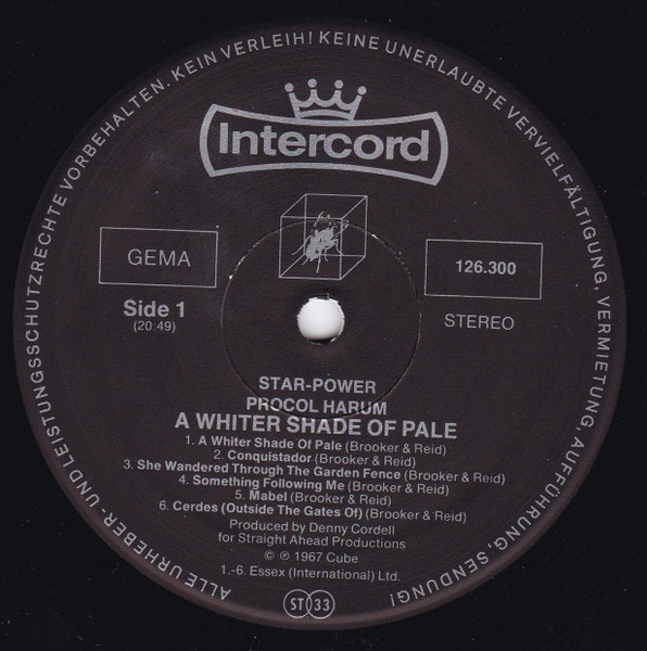 Procol Harum - A Whiter Shade Of Pale | Intercord (INT 126.300) - 3