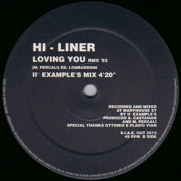 Hi-Liner - Loving You (RMX '93) | Out (OUT 3573) - 2