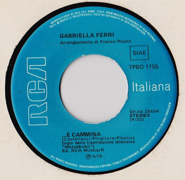 Gabriella Ferri - ...E Cammina | RCA (TPBO-1155) - 3