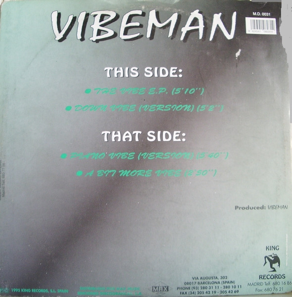Vibeman - The Vibe E.P. | MD Records (M.D. 0031) - 2 Vibeman - The Vibe E.P. | MD Records (M.D. 0031) - 2