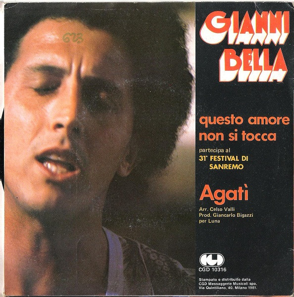Gianni Bella - Questo Amore Non Si Tocca | CGD (CGD 10316) - 2