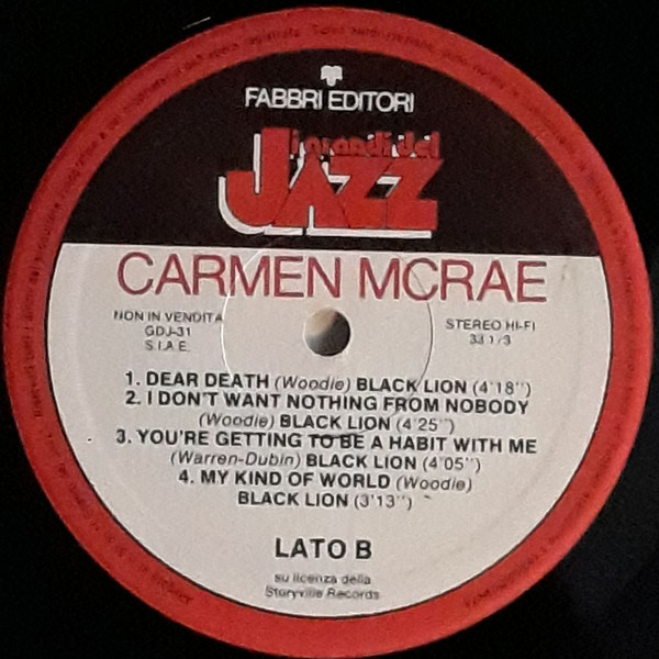 Carmen McRae - Carmen McRae | Fabbri Editori (GdJ 31) - 4 Carmen McRae - Carmen McRae | Fabbri Editori (GdJ 31) - 4