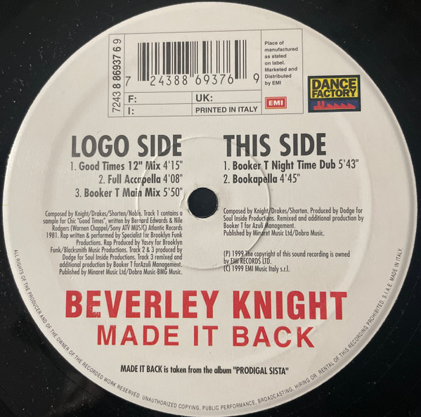 Beverley Knight - Made It Back | Dance Factory (8 86937 6) - 2 Beverley Knight - Made It Back | Dance Factory (8 86937 6) - 2