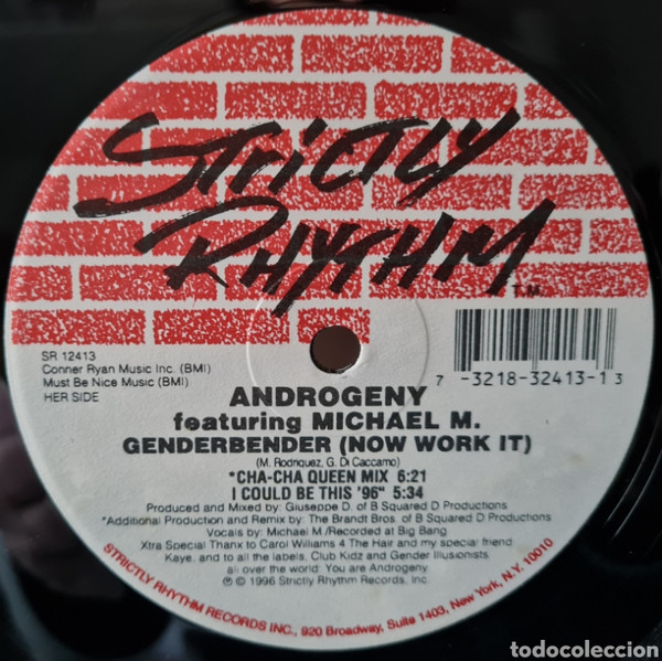 Androgeny Featuring Michael M - Genderbender (Now Work It) | Strictly Rhythm (SR 12413) - 2