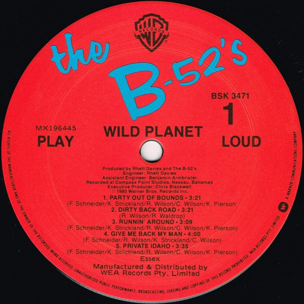 The B-52's - Wild Planet LP | Warner Bros. Records (BSK 3471) - 2 The B-52's - Wild Planet LP | Warner Bros. Records (BSK 3471) - 2