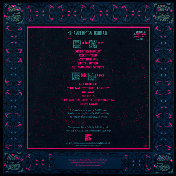 Strawberry Switchblade - Strawberry Switchblade | Korova (KODE 11) - 2 Strawberry Switchblade - Strawberry Switchblade | Korova (KODE 11) - 2