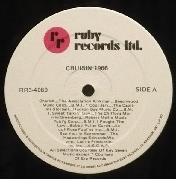 Various - Cruisin' 1966 [Vinyl] | Ruby Records Limited (RR3-4089) - 2