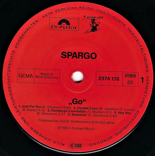 Spargo - Go | Polydor (2374 176) - 3 Spargo - Go | Polydor (2374 176) - 3